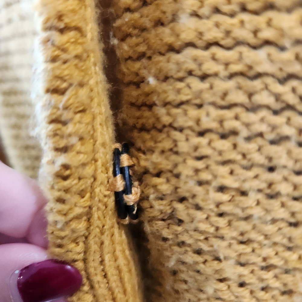 Jacqueline de Yong Women's Mustard Yellow Knit Cardigan Extra Small XS - Picture 7 of 10